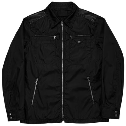 Prada Leather Panelled Zip Work Jacket - AW08