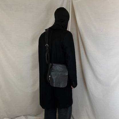 Y'Saccs Yohji Yamamoto Leather Flap Nylon Bag