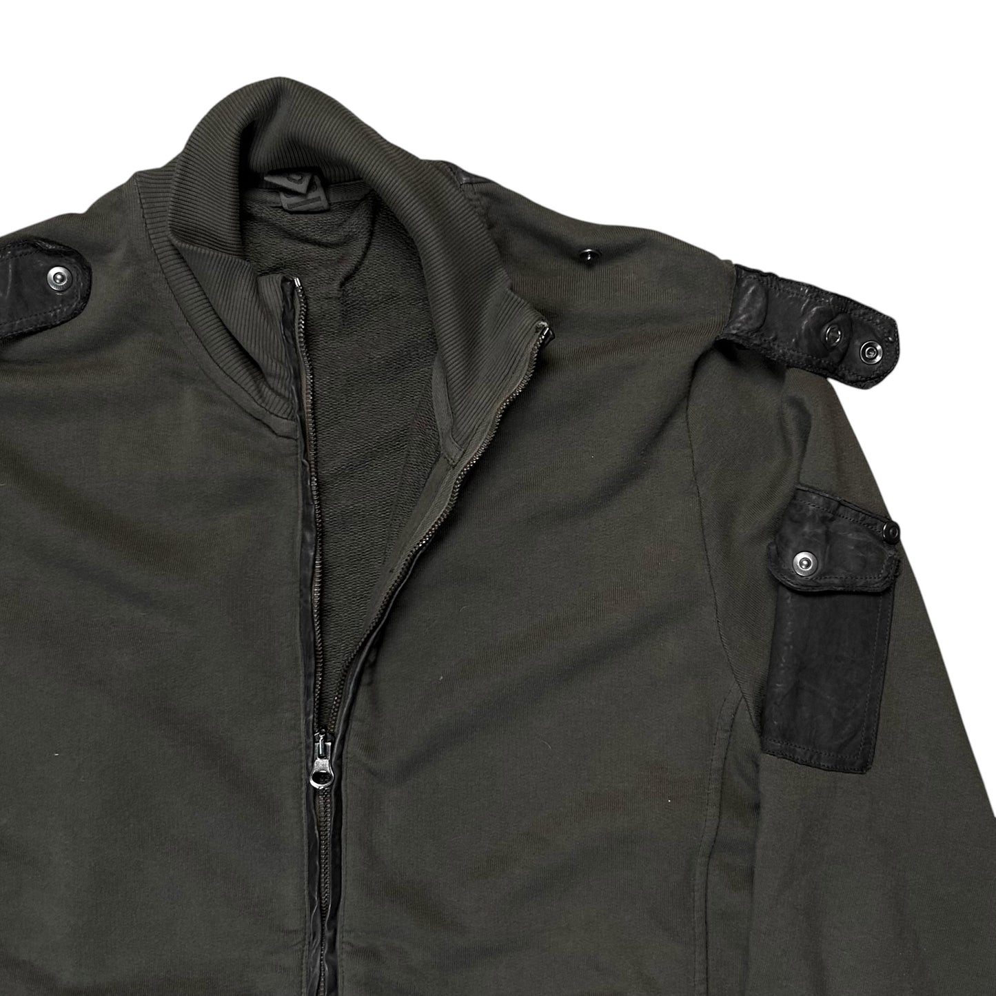 Dirk Bikkembergs Leather Strap Military Zip Sweater - SS09