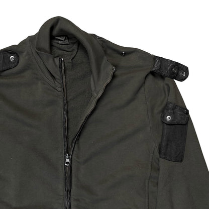 Dirk Bikkembergs Leather Strap Military Zip Sweater - SS09