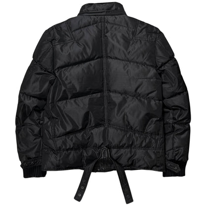 Dirk Bikkembergs Belted Rabbit Fur Hood Puffer Jacket - AW09