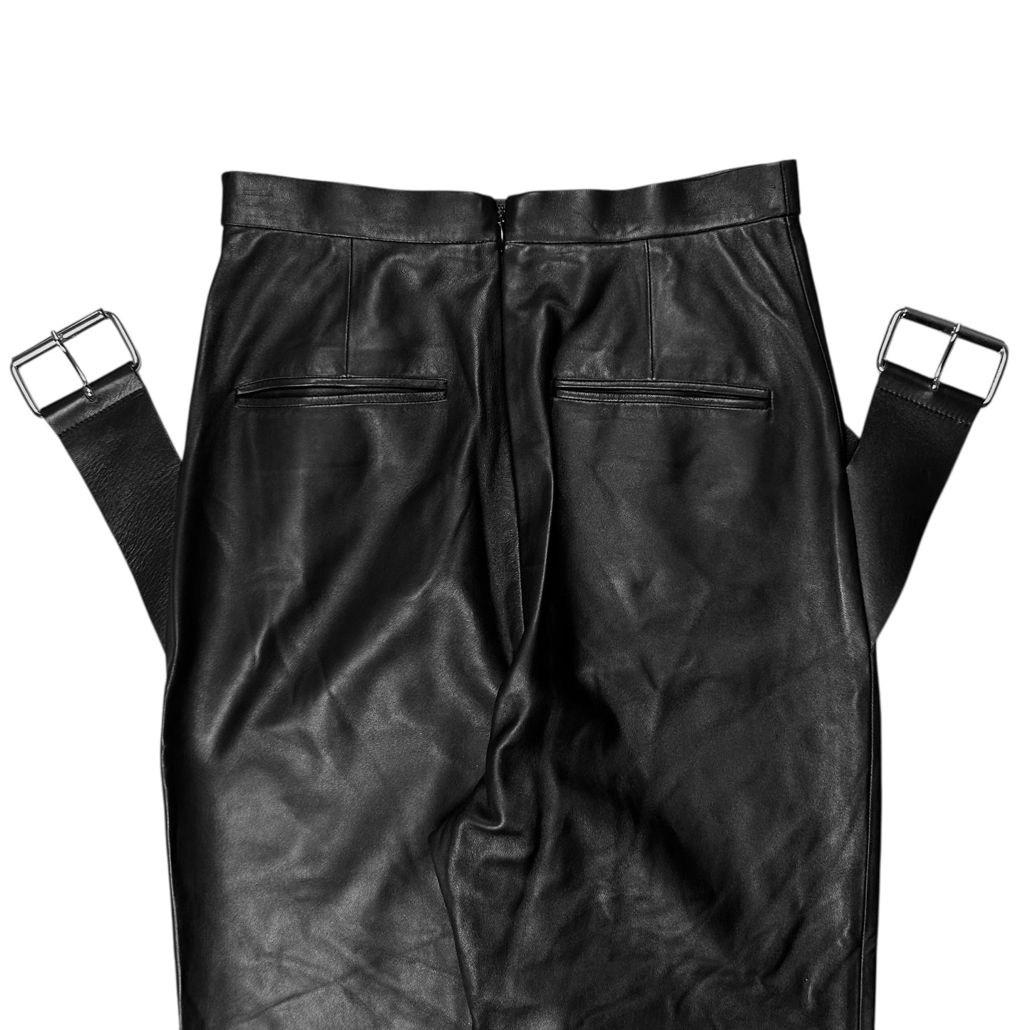 Balenciaga Dual Belted Leather Pants - AW11