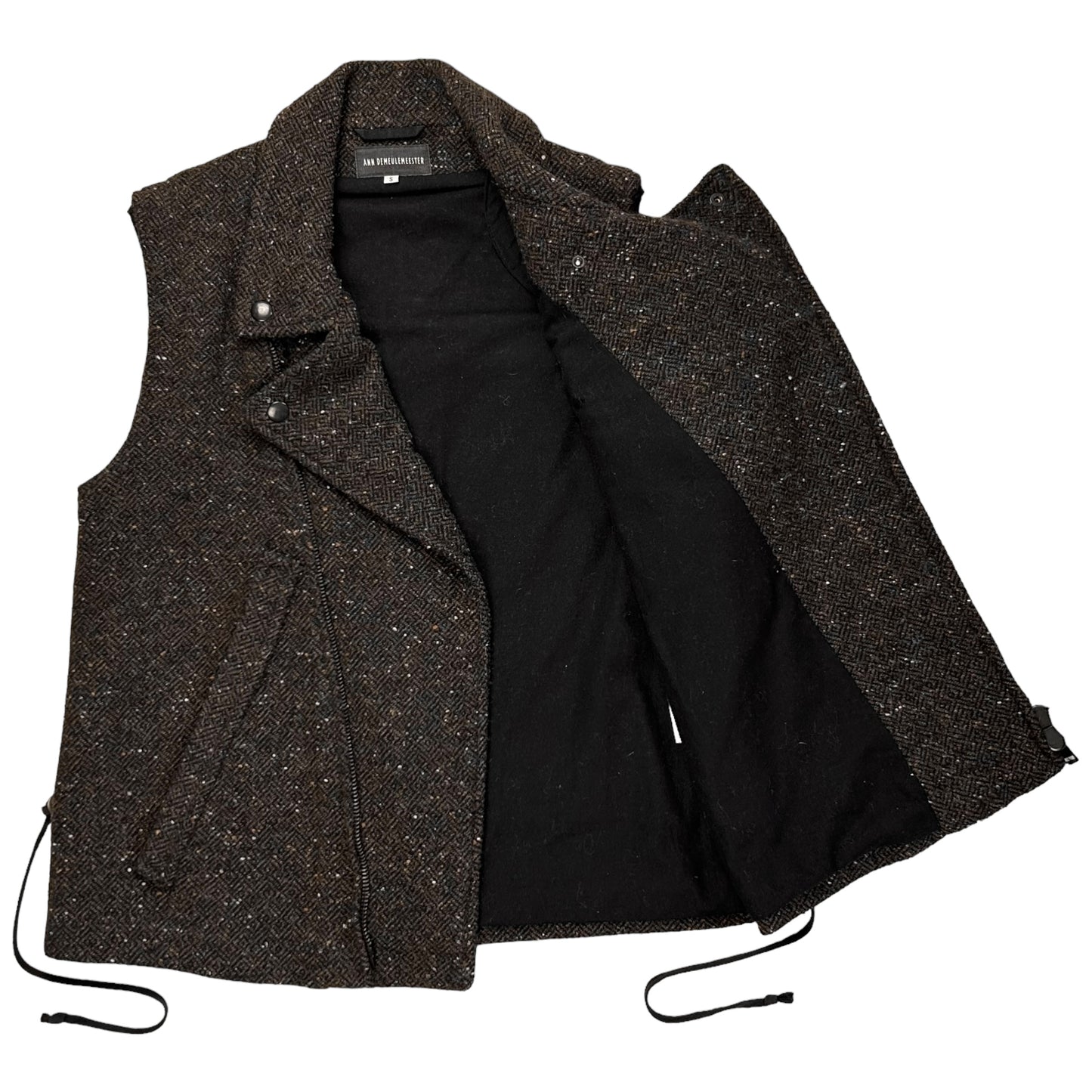 Ann Demeulemeester String Biker Wool Vest