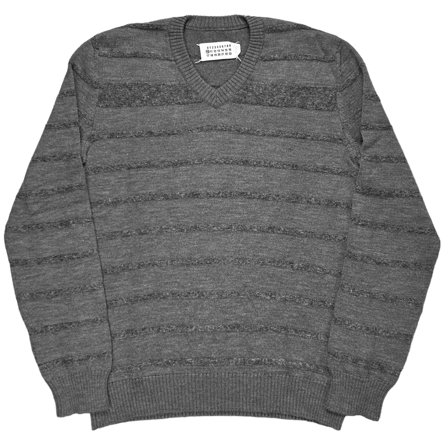 Maison Martin Margiela Mohair Striped V-Neck Sweater