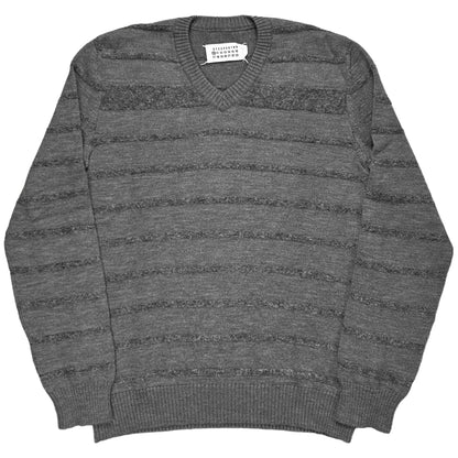 Maison Martin Margiela Mohair Striped V-Neck Sweater