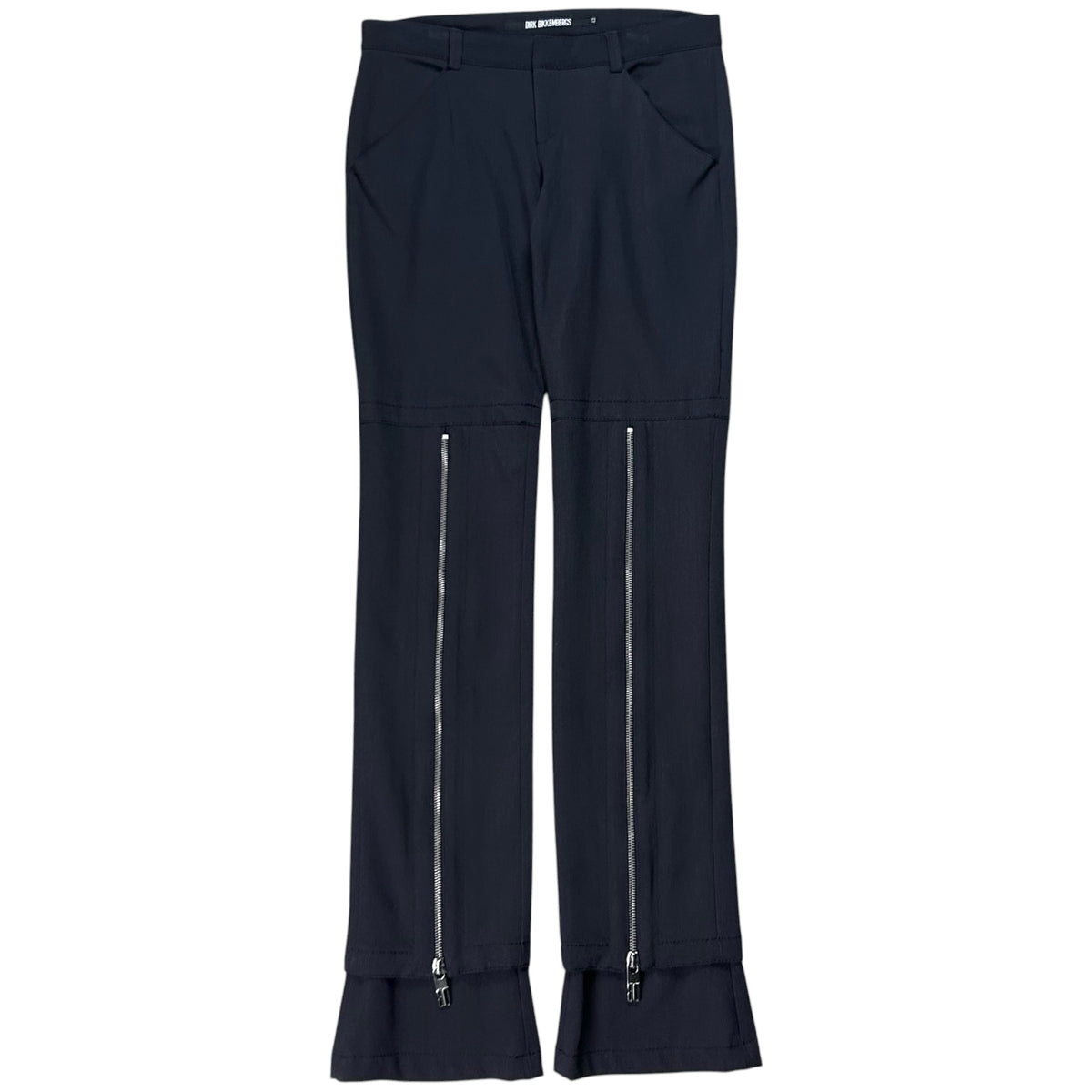 Dirk Bikkembergs Flared Front Zip Pants - 90s