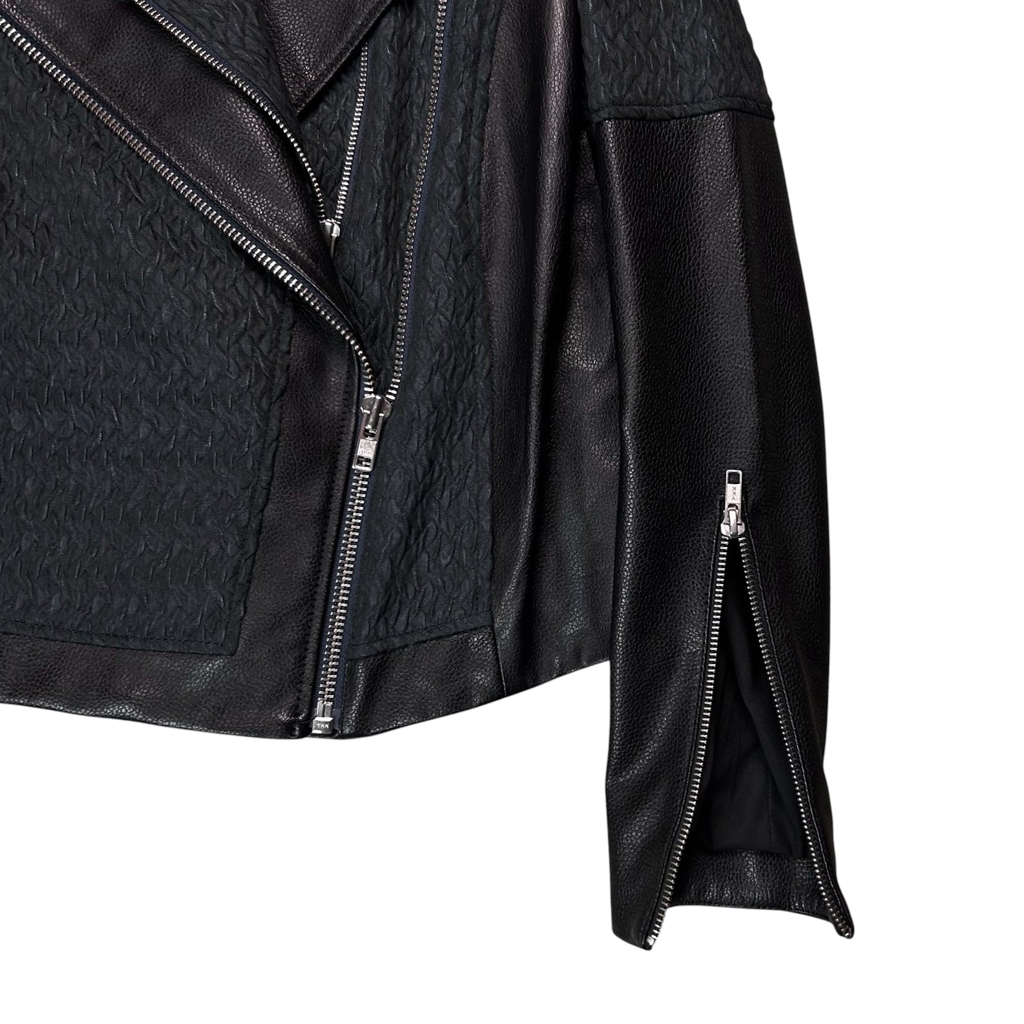 Helmut Lang Jacquard Multi Zip Perfecto Leather Jacket - AW12