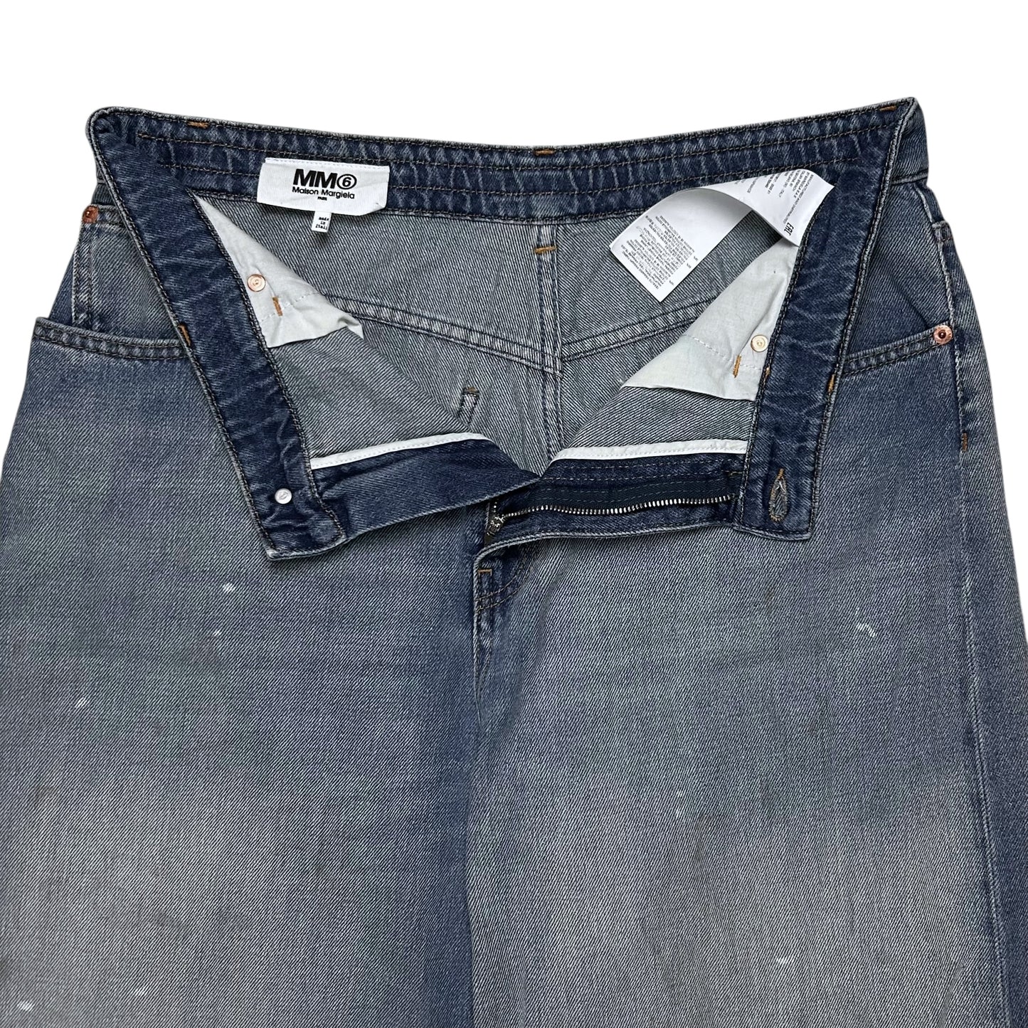 MM6 Maison Margiela Wide Dirt Wash Jeans - SS22