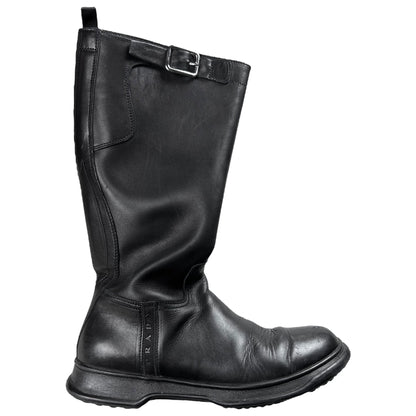 Prada Panelled Tall Buckle Boots