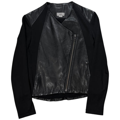Helmut Lang Asymmetric Panel Leather Jacket - AW11