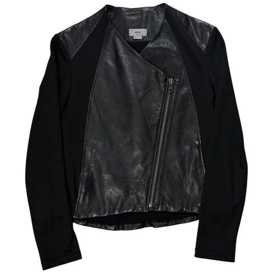 Helmut Lang Asymmetric Panel Leather Jacket - AW11