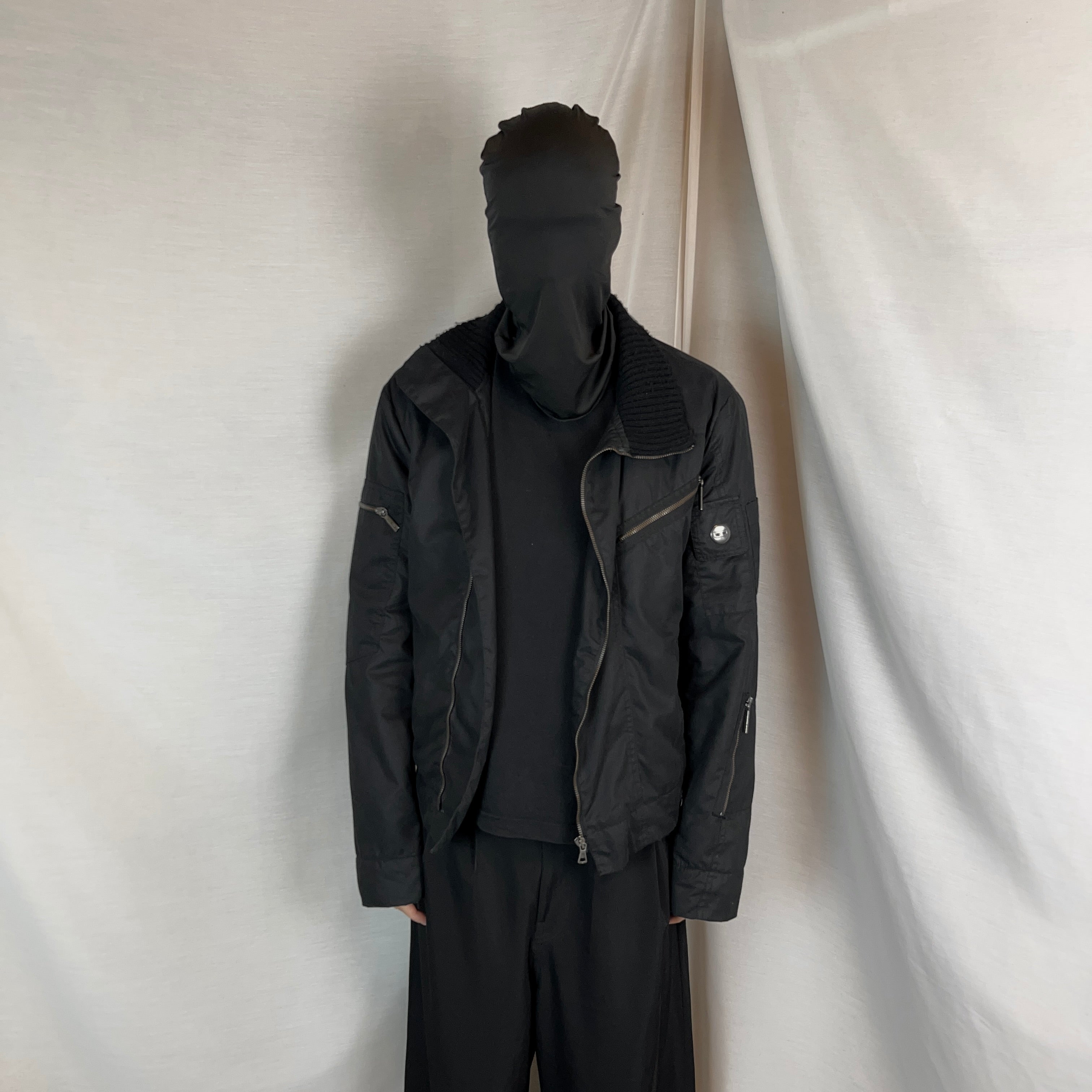 Dirk Bikkembergs Asymmetric Multi Zip Utility Flight Jacket