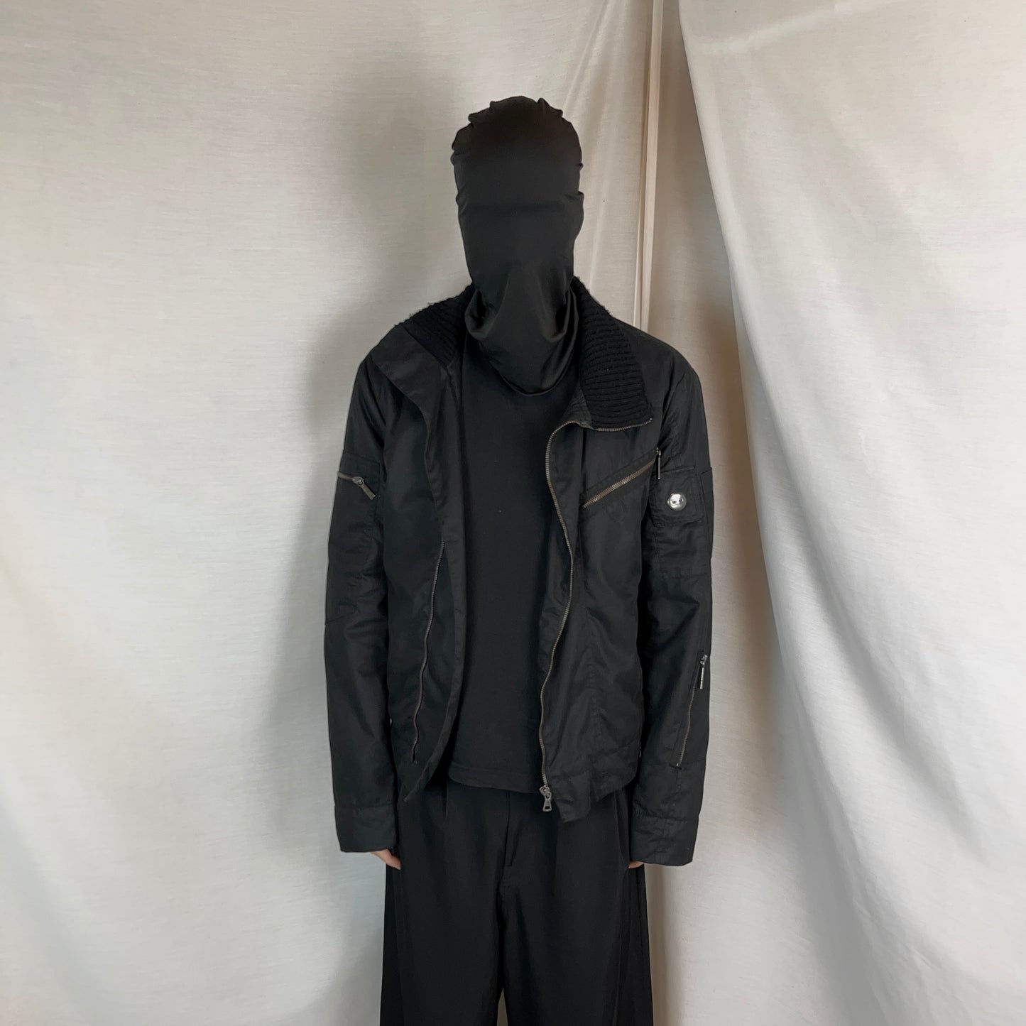Dirk Bikkembergs Asymmetric Multi Zip Utility Flight Jacket