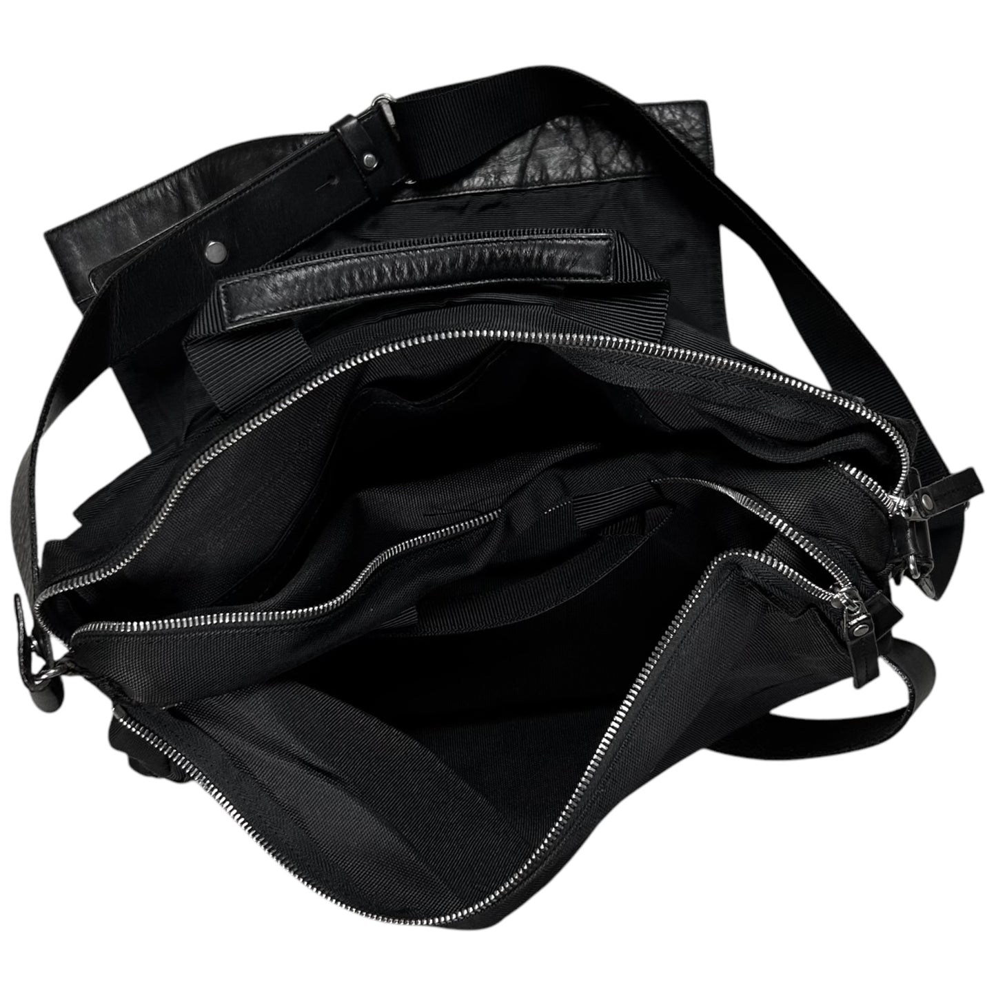 Y’Saccs Yohji Yamamoto Leaher Strapped Flap Bag