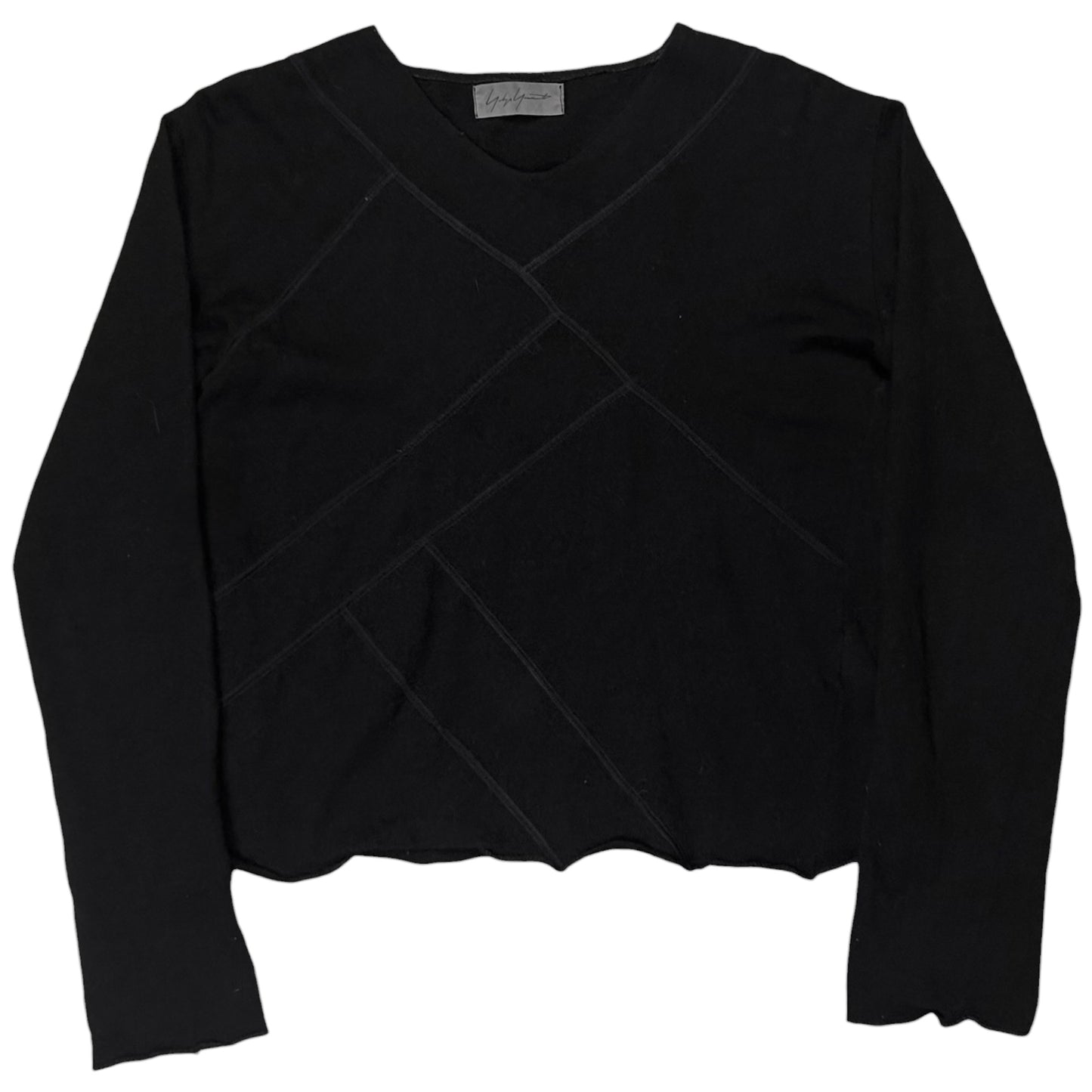 Yohji Yamamoto Cropped Asymmetric Seam Sweater