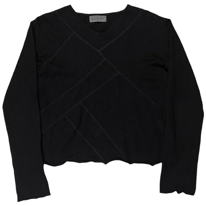 Yohji Yamamoto Cropped Asymmetric Seam Sweater