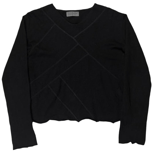 Yohji Yamamoto Cropped Asymmetric Seam Sweater