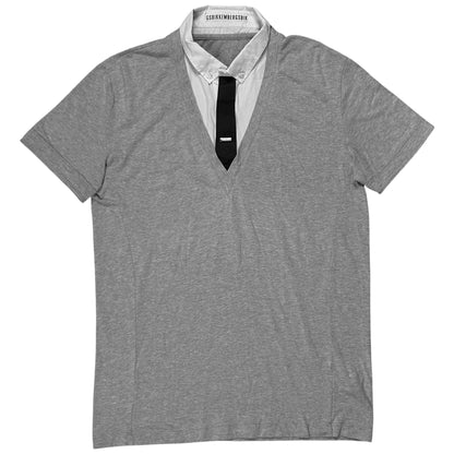 Dirk Bikkembergs Hybrid Button Up Tie T-Shirt - SS11