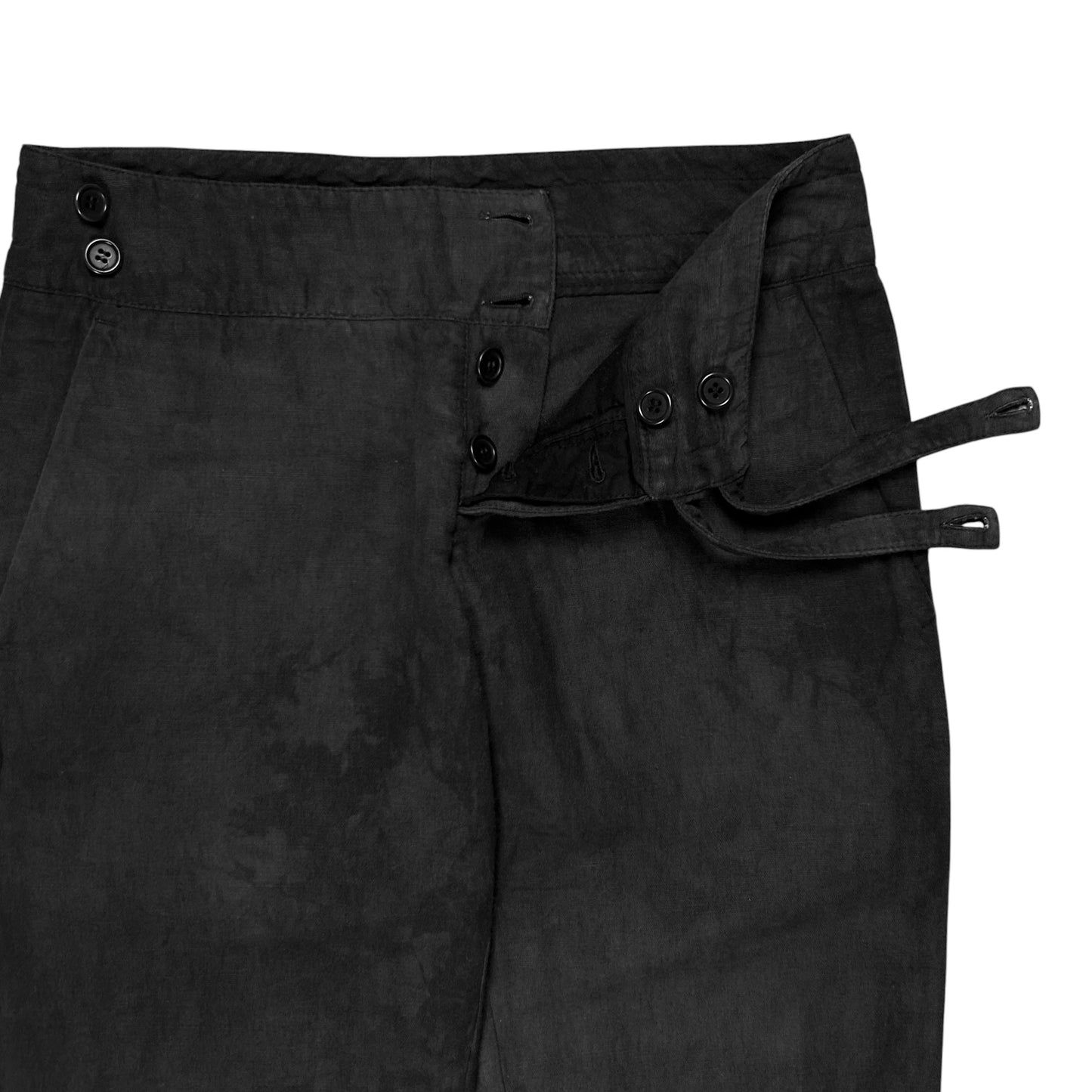Dirk Bikkembergs Dual Waist Strap Linen Pants - 90s