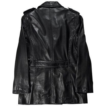 Gucci by Tom Ford Military Leather Peacoat - AW96