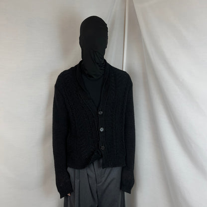 Ann Demeulemeester Cropped Linen Knit Cardigan - AW13