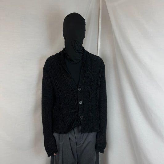Ann Demeulemeester Cropped Linen Knit Cardigan - AW13
