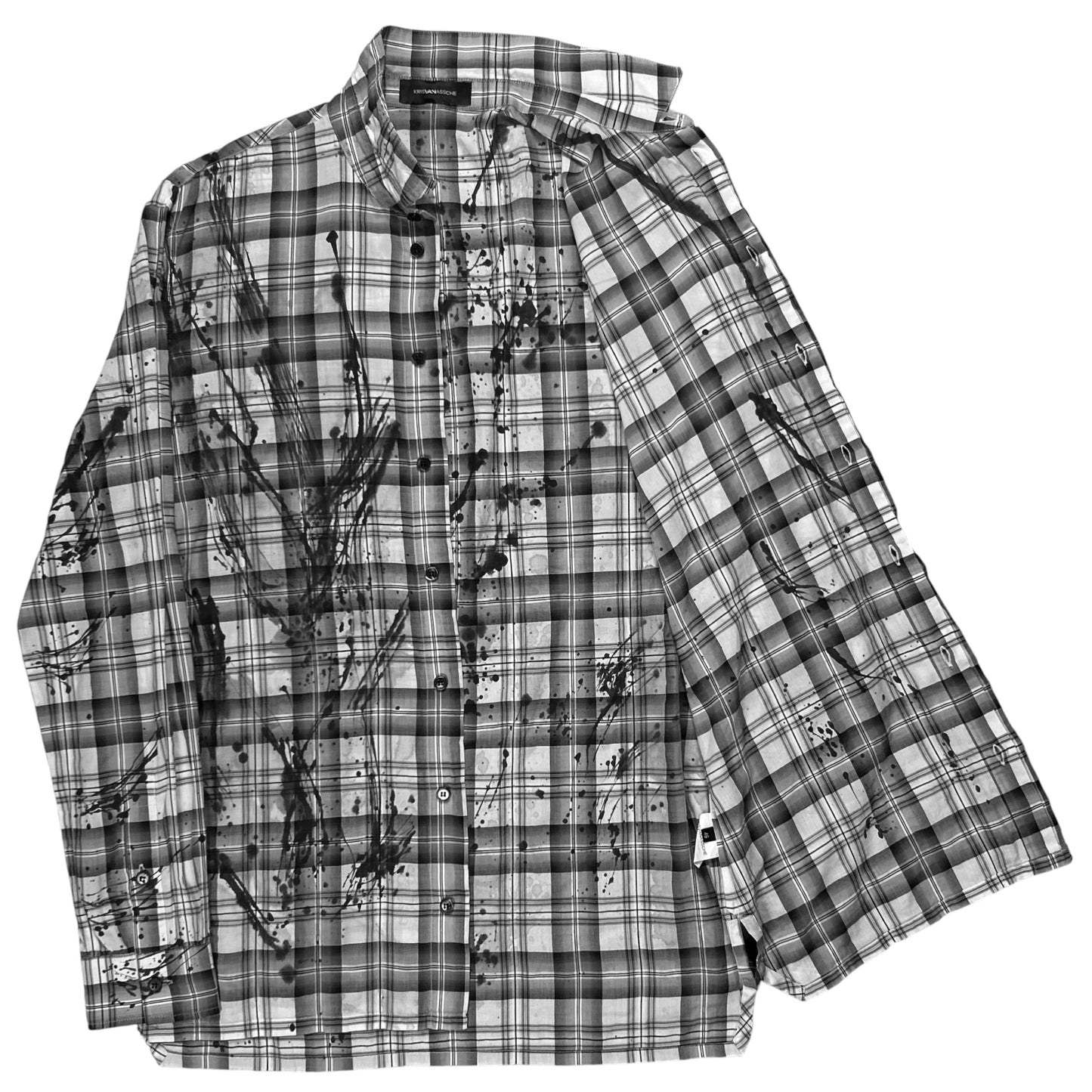 Kris Van Assche Paint Splatter Flannel Shirt - SS11