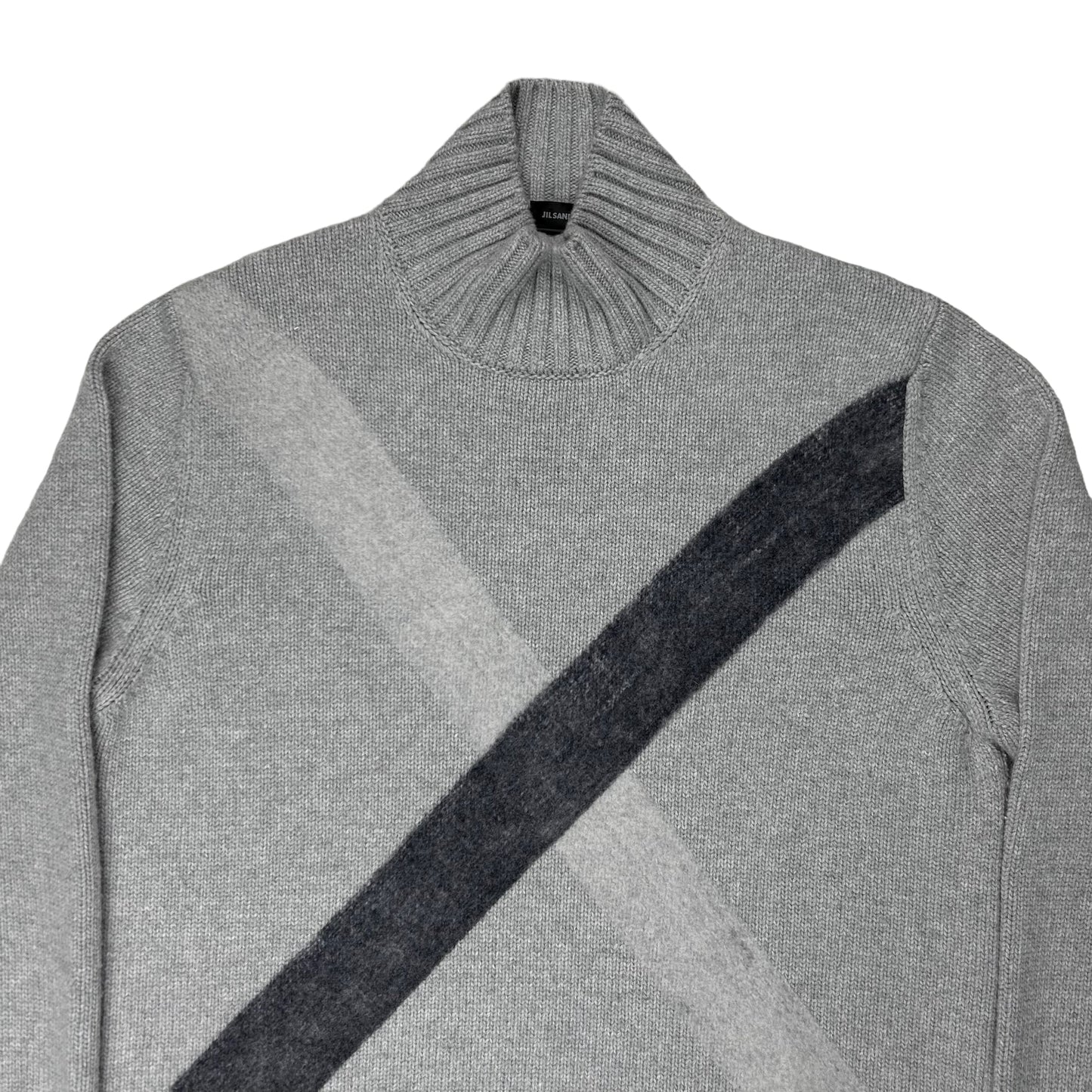 Jil Sander Cross Stripe Cashmere Knit Sweater - AW13