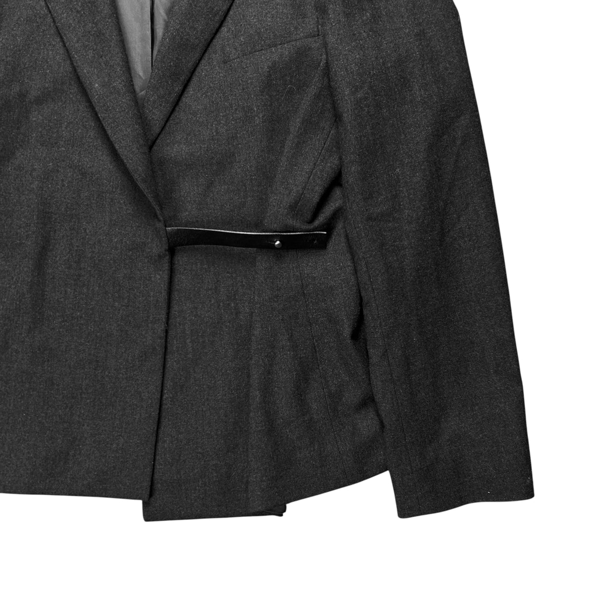 Jil Sander Asymmetric Leather Strap Blazer - AW99