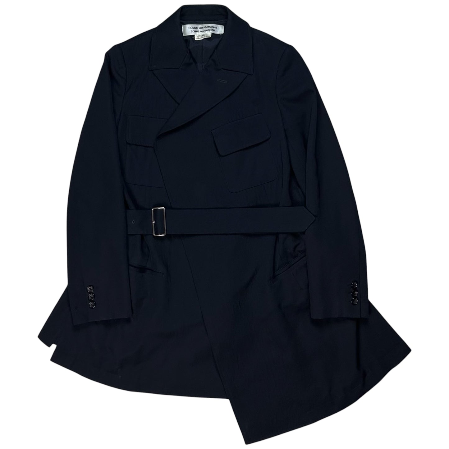 Comme des Garcons Asymmetric Belted Back Pleated Jacket - AW15