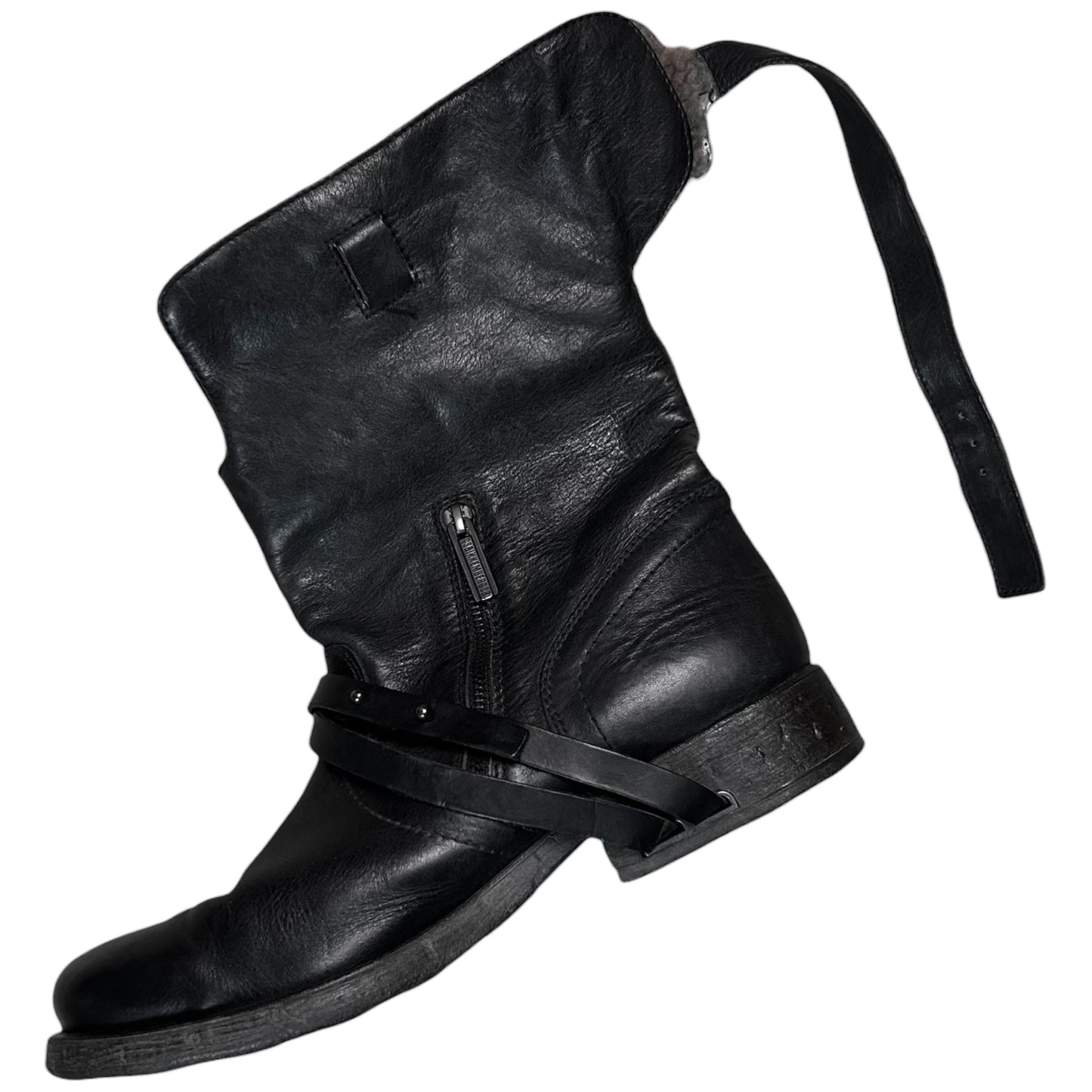 Dirk Bikkembergs Sherpa Lined B-Heel Harness Strap Boots