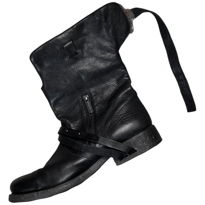 Dirk Bikkembergs Sherpa Lined B-Heel Harness Strap Boots