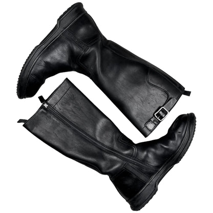 Prada Panelled Tall Buckle Boots – Vertical Rags