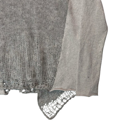 A.F. Vandevorst Asymmetric Mohair Panel Hooded Knit Sweater - AW12