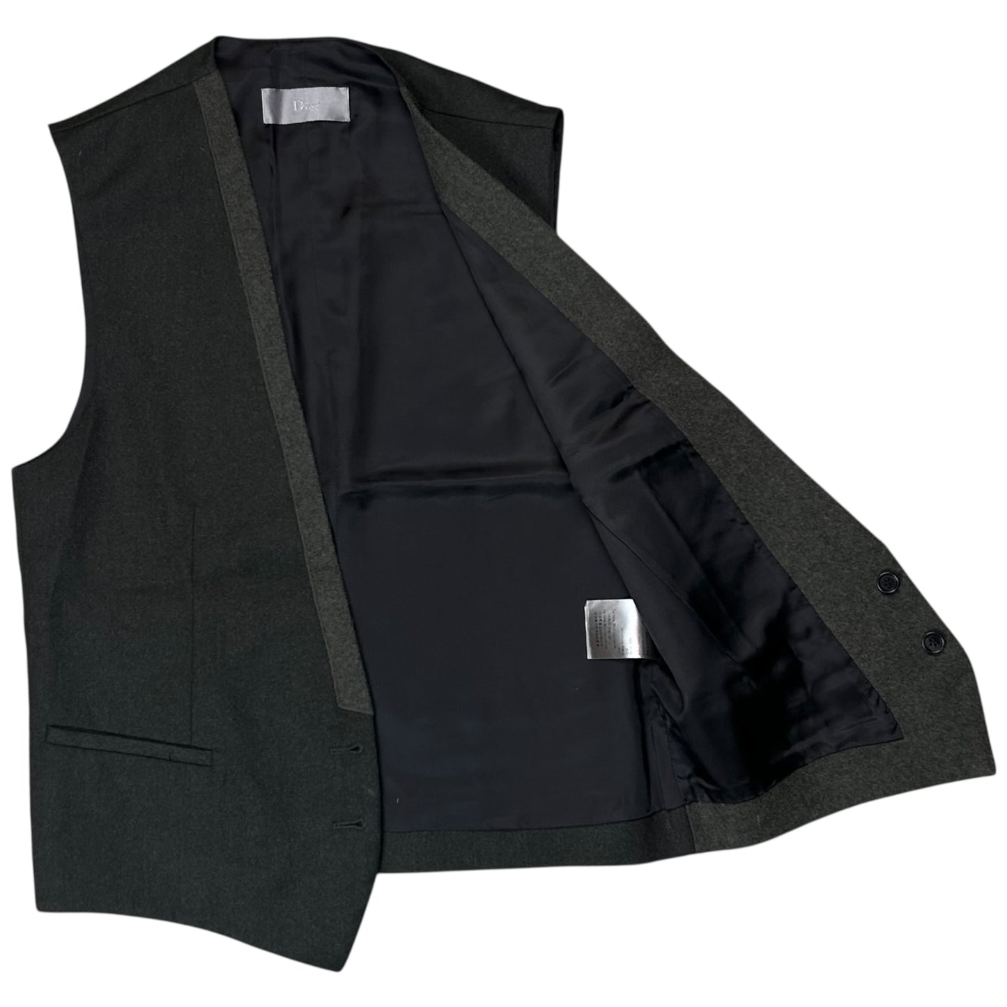 Dior Homme Contrasted Brushed Cashmere Waistcoat - AW12