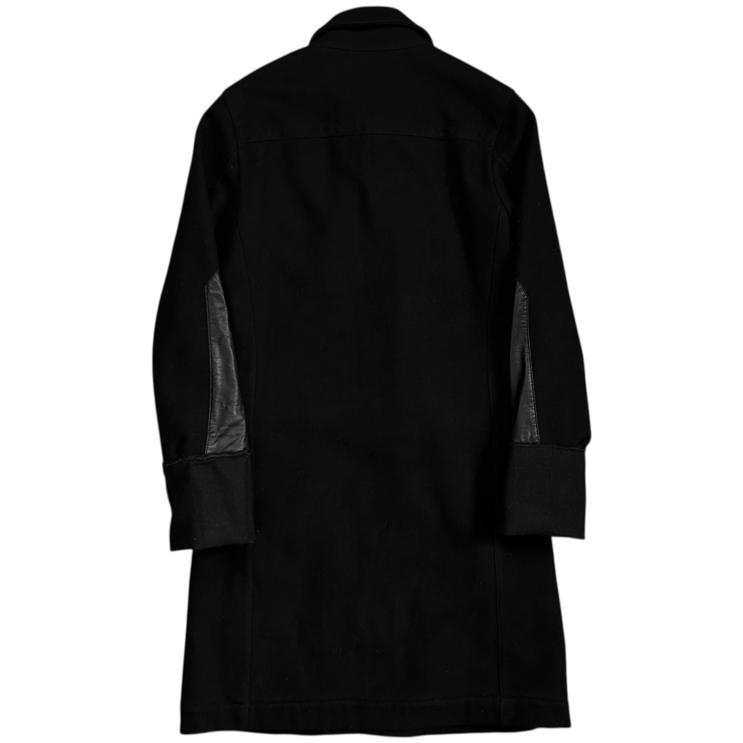 Dirk Bikkembergs Double Breasted Elbow Patch Wool Coat