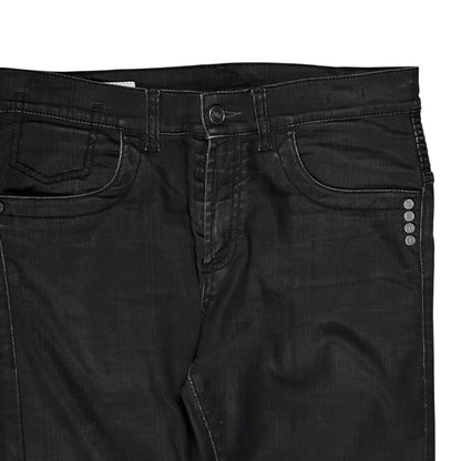 Dirk Bikkembergs Waxed Stud Biker Jeans