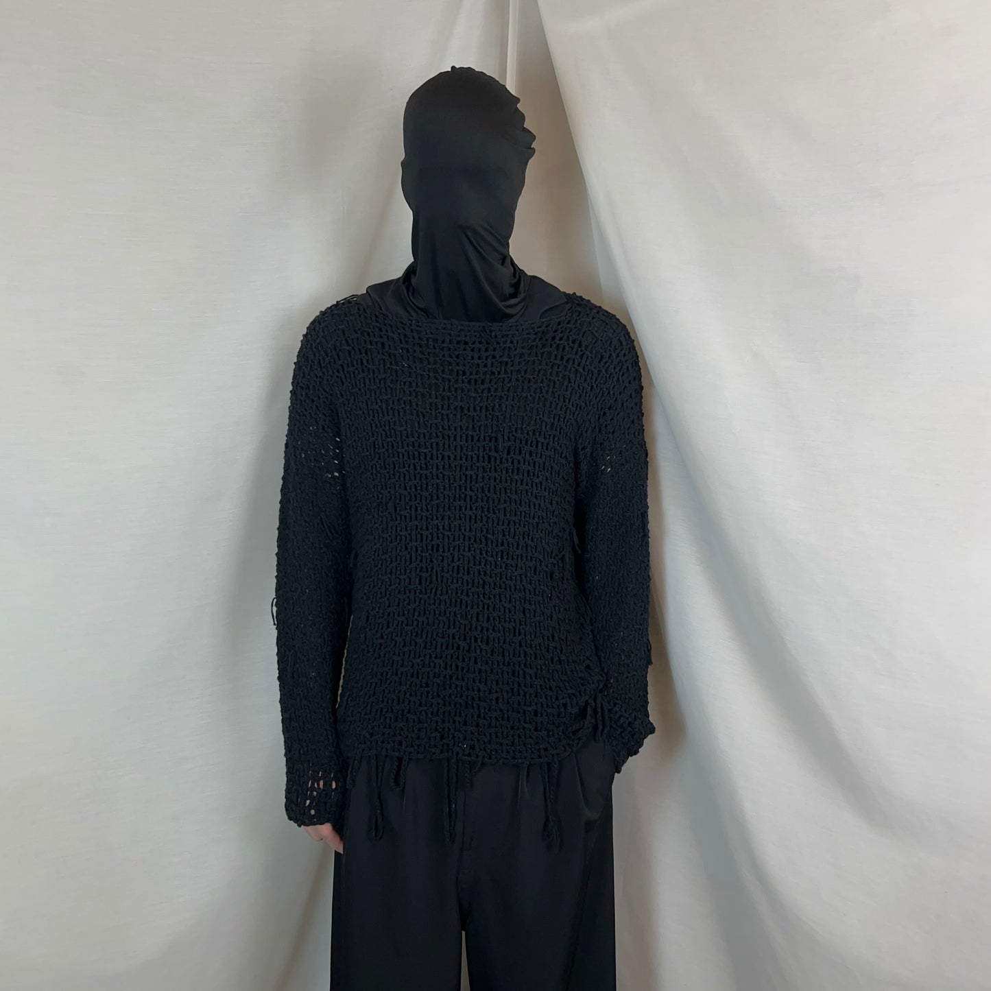 MM6 Maison Martin Margiela Distressed Crotchet Knit Sweater - SS15