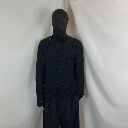 MM6 Maison Martin Margiela Distressed Crotchet Knit Sweater - SS15
