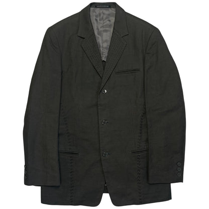 Y‘s by Yohji Yamamoto Staple Embroidery Hemp Blazer - SS99