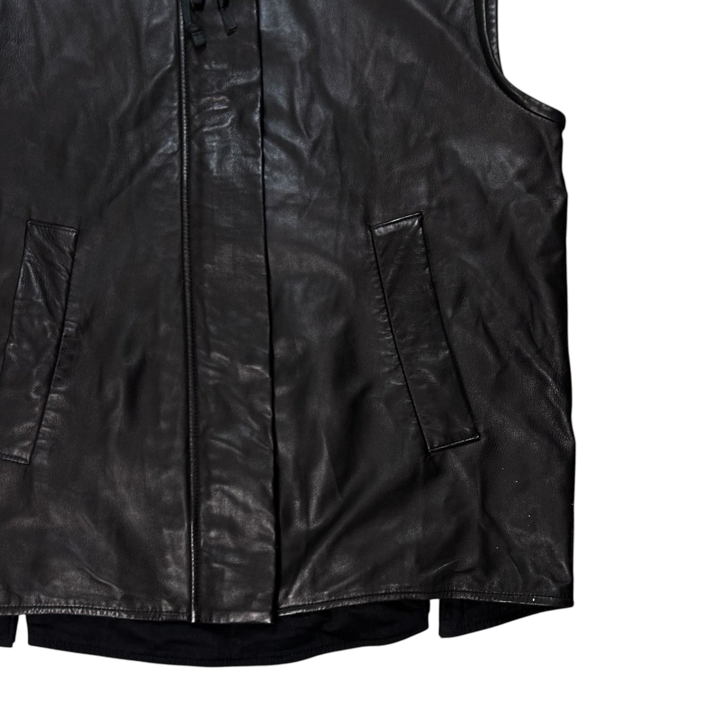 MM6 Maison Martin Margiela Tassel Moto Leather Vest - SS12