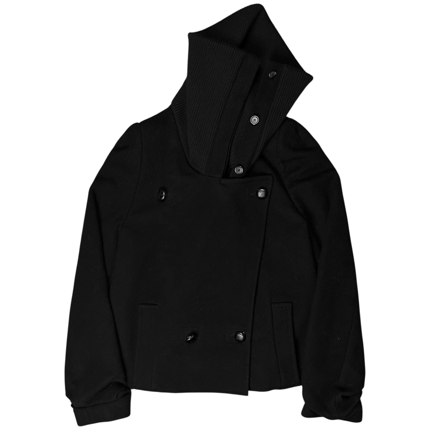 Maison Martin Margiela Cropped Jumbo Collar Peacoat - AW13