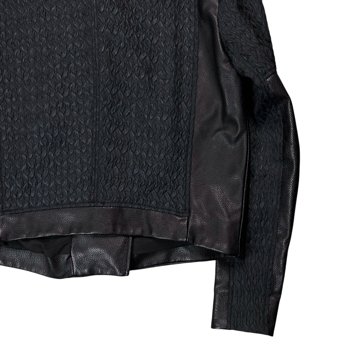 Helmut Lang Jacquard Multi Zip Perfecto Leather Jacket - AW12
