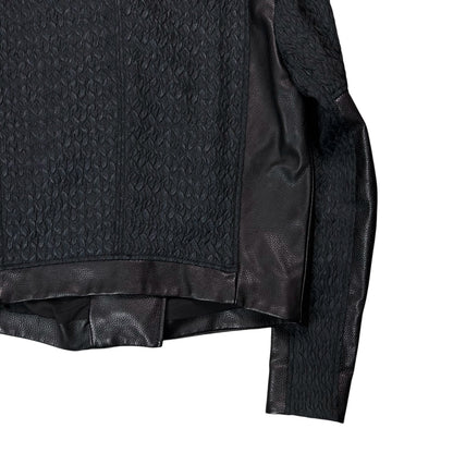 Helmut Lang Jacquard Multi Zip Perfecto Leather Jacket - AW12