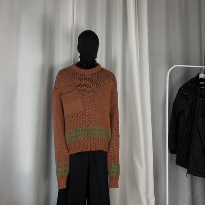 Raf Simons Disturbed Jacquard Knit Sweater - AW17