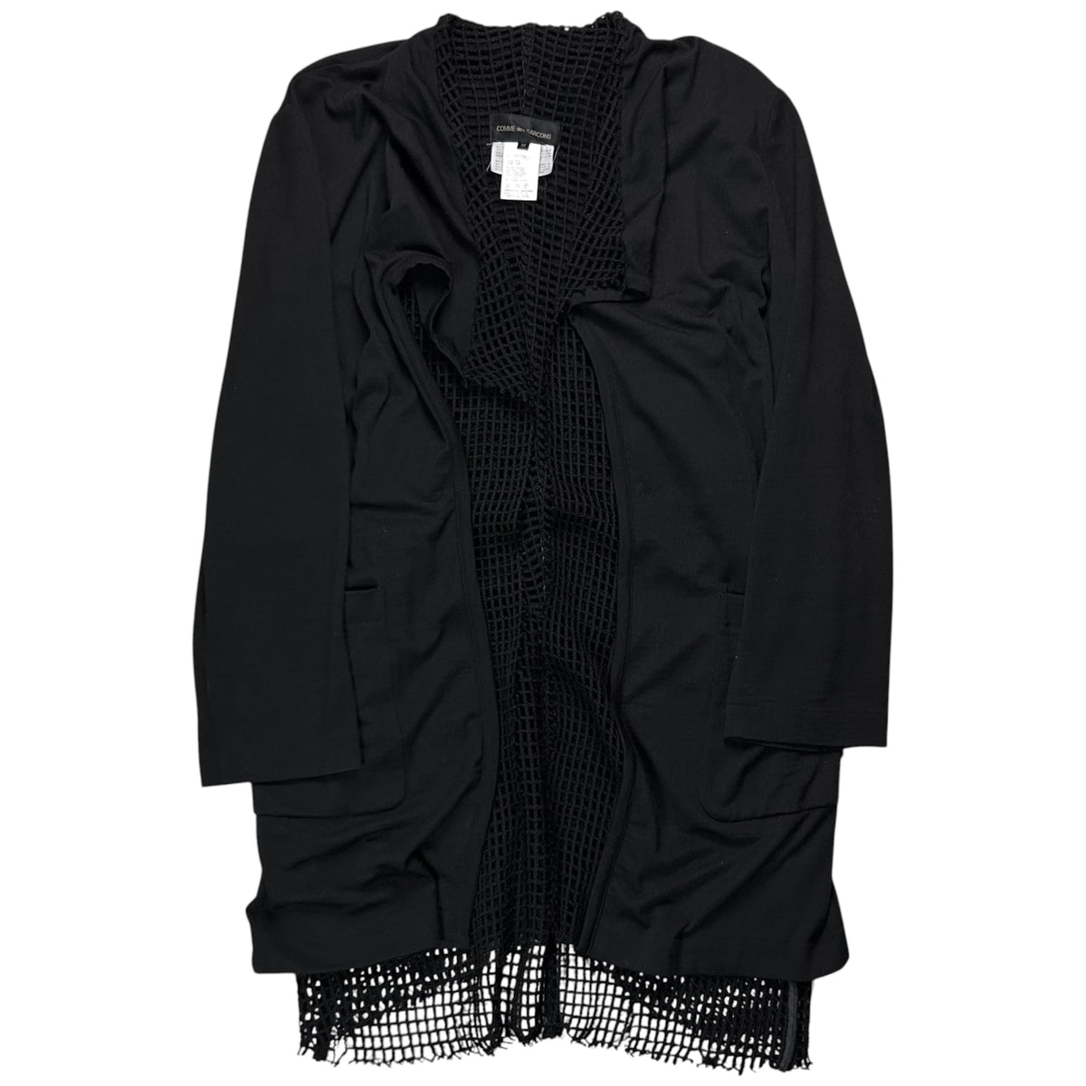 Comme des Garcons Fishnet Layered Drape Cardigan - AW91