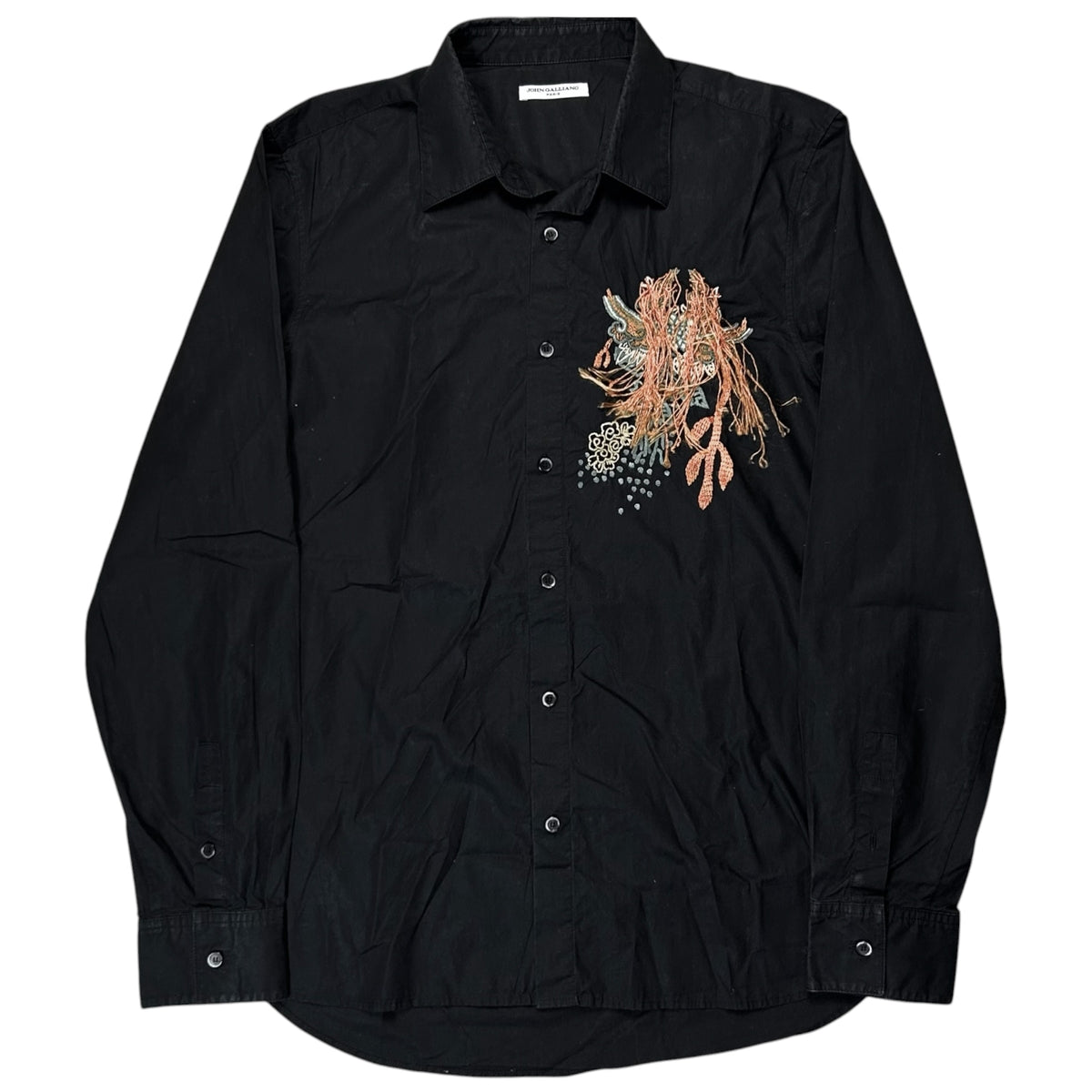 John Galliano 3D Floral Embroidered Shirt - AW06
