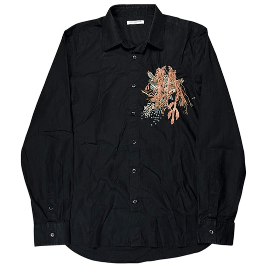 John Galliano 3D Floral Embroidered Shirt - AW06
