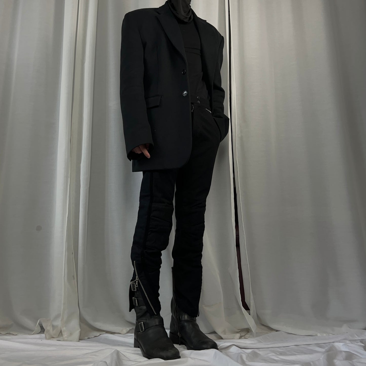 Dries Van Noten Moto Multi Zip Wool Pants - AW14