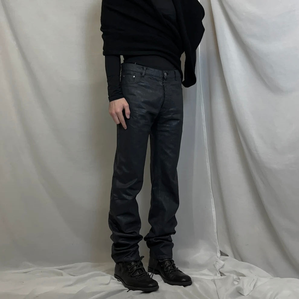 Maison Martin Margiela Waxed Crack Paint Jeans - AW09